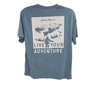 Eddie Bauer XL Blue Mountains‎ Live Your Adventure T-Shirt Tee